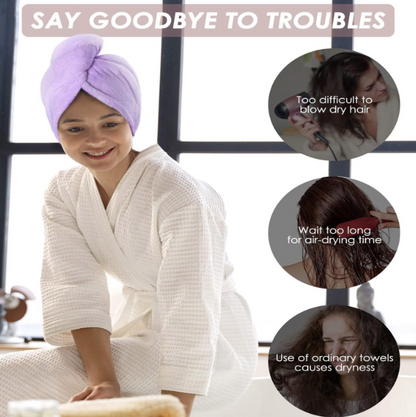 Set 3 Prosoape turban din microfibra